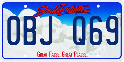 SD license plate 0BJQ69