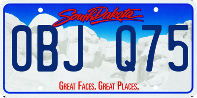SD license plate 0BJQ75