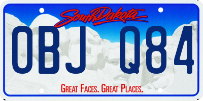 SD license plate 0BJQ84