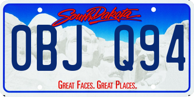 SD license plate 0BJQ94