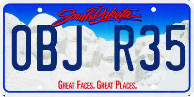 SD license plate 0BJR35
