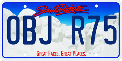 SD license plate 0BJR75