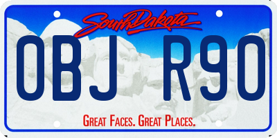 SD license plate 0BJR90