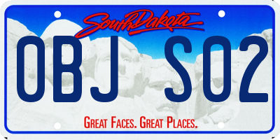 SD license plate 0BJS02
