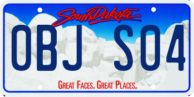 SD license plate 0BJS04