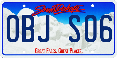 SD license plate 0BJS06