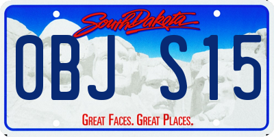 SD license plate 0BJS15