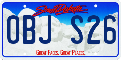 SD license plate 0BJS26