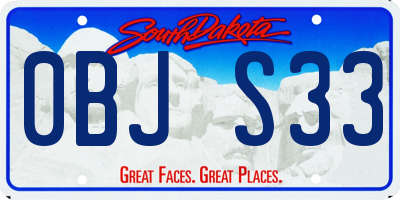 SD license plate 0BJS33