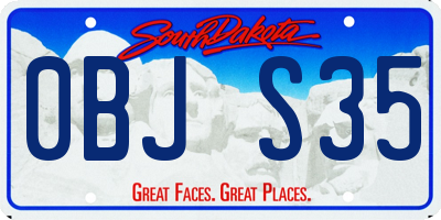 SD license plate 0BJS35
