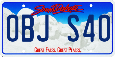 SD license plate 0BJS40