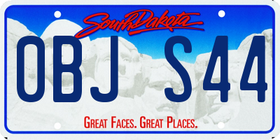 SD license plate 0BJS44