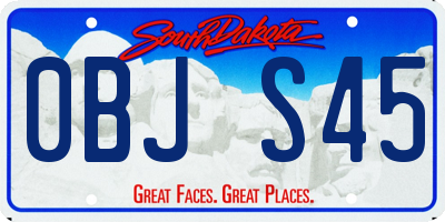 SD license plate 0BJS45