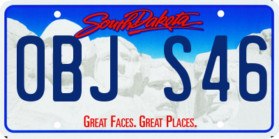 SD license plate 0BJS46