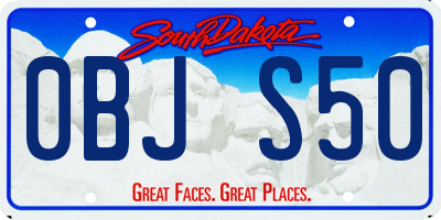 SD license plate 0BJS50