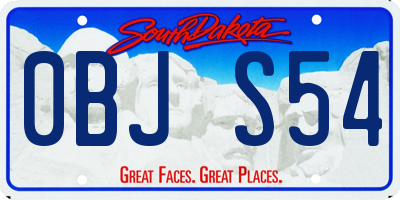 SD license plate 0BJS54