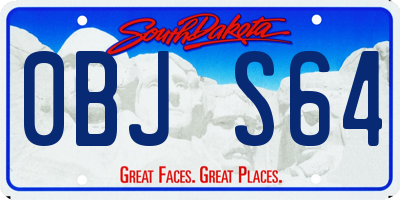 SD license plate 0BJS64