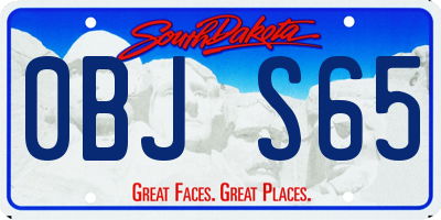 SD license plate 0BJS65