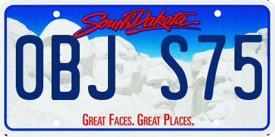 SD license plate 0BJS75