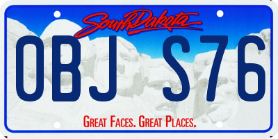 SD license plate 0BJS76