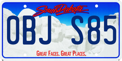 SD license plate 0BJS85