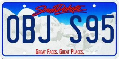 SD license plate 0BJS95