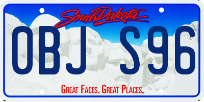 SD license plate 0BJS96