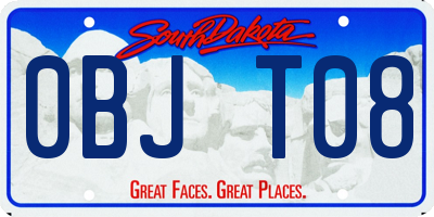 SD license plate 0BJT08