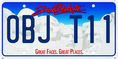 SD license plate 0BJT11