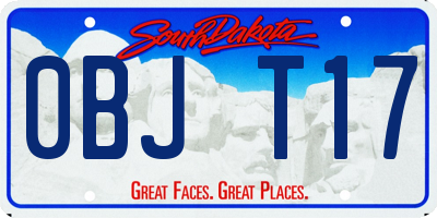 SD license plate 0BJT17