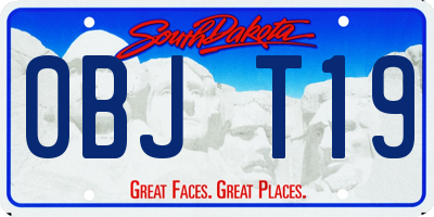 SD license plate 0BJT19