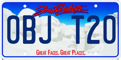 SD license plate 0BJT20