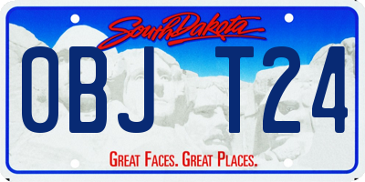 SD license plate 0BJT24