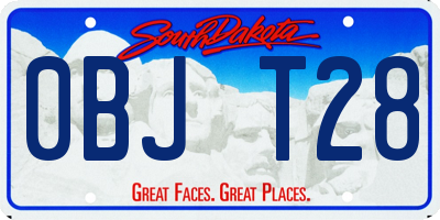 SD license plate 0BJT28
