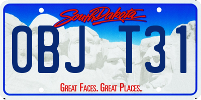 SD license plate 0BJT31