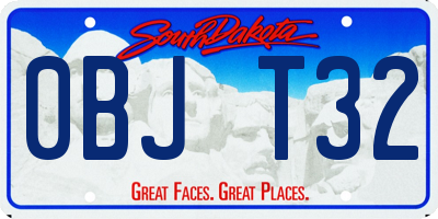SD license plate 0BJT32
