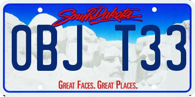 SD license plate 0BJT33