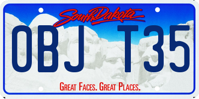 SD license plate 0BJT35