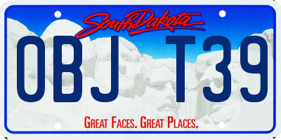SD license plate 0BJT39