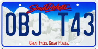 SD license plate 0BJT43