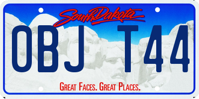SD license plate 0BJT44