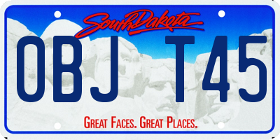 SD license plate 0BJT45