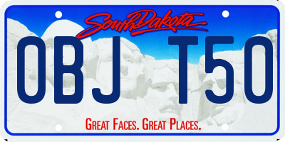 SD license plate 0BJT50