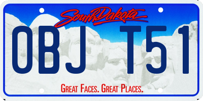 SD license plate 0BJT51