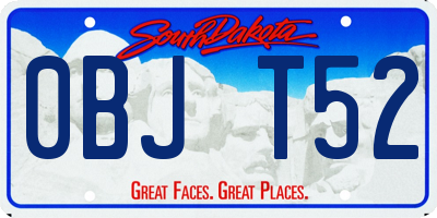 SD license plate 0BJT52
