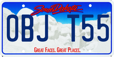 SD license plate 0BJT55