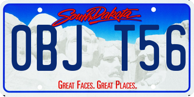 SD license plate 0BJT56