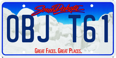 SD license plate 0BJT61