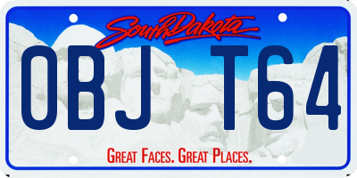 SD license plate 0BJT64