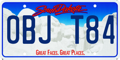 SD license plate 0BJT84